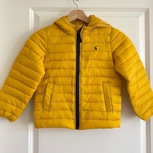 Joules Cairn Showerproof Recycled  Jacket Yellow Size 6Y NWOT